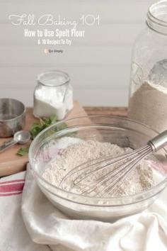 Are you confused by all the real food flours out there for baking?? This article tells you the tips and tricks to using a whole grain flour like spelt flour, plus 10 recipes to get started with whole grain baking.