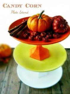 
                        
                            A 3 Tire Candy Corn Plate Stand - perfect for Thanksgiving desserts by sewlicioushomedec...
                        
                    