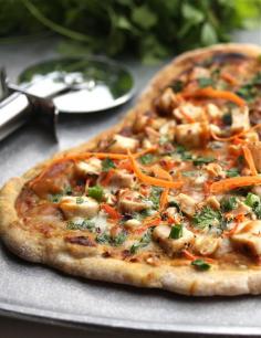 Thai Peanut and Chicken Flatbread | The Hopeless Housewife