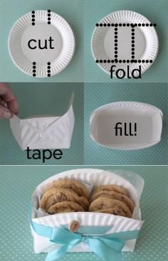 
                        
                            DIY Cookie Basket Made From A Paper Plate - original idea from One Good Thing By Jillee
                        
                    
