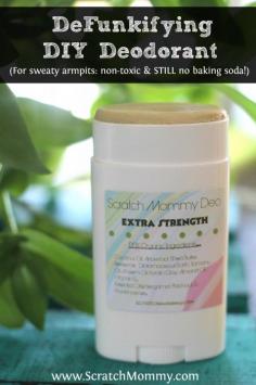 
                        
                            Scratch Mommy's DIY DeFunkifying Deodorant Recipe. Only sweaty armpits need check out this bad girl (or if you just want an effective organic deodorant solution.)  #DIY #Recipe #Organic #NoBakingSoda #Deodorant #NonToxic
                        
                    