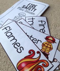 Fire Safety Reader and Vocabulary Cards Freebie.