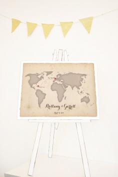 Love is a journey. Yours is an awesome one. So show it off to all your friends in this timeless custom guestbook map. #weddinginspiration #weddingchicks www.etsy.com/...?