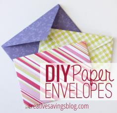 Have you ever tried making your own envelopes? These ones are so much prettier than plain white, and you can customize them for any occasion!