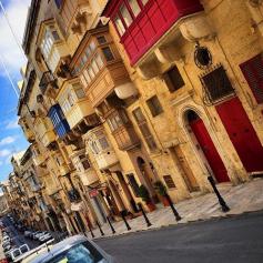 Colorful streets of Valletta, Malta