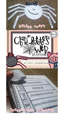 Charlotte's Web... comprehension questions, graphic organizers, interactive notebook pages, non-fiction passages about pigs and spiders... as well as story map, and spider craft.