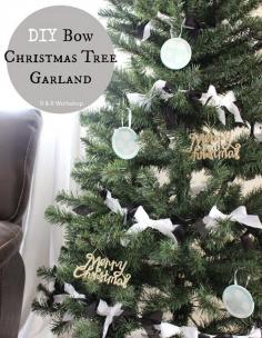 
                    
                        No-Sew Bow Christmas Tree Garland (Tutorial) #christmas #diy
                    
                