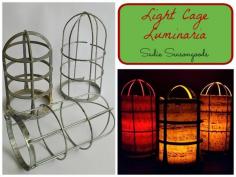 
                    
                        Rustic and Romantic luminaries for this holiday season using salvaged industrial light cages and vintage sheet music. Love this antique repurposing idea, and candles are perfect for Christmas! Light Cage Luminaria by #SadieSeasongoods
                    
                