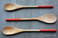 
                    
                        Plastic-dipped wooden spoons - CherylStyle
                    
                