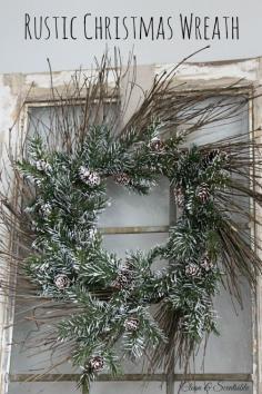 
                        
                            Beautiful rustic Christmas wreath. // cleanandscentsibl...
                        
                    