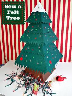 
                    
                        I'm in love with this felt Christmas Tree! Too cute and you should see the ornaments too!
                    
                