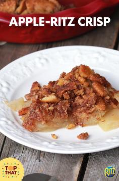 
                    
                        A crumbly topping of buttery RITZ crackers, brown sugar, and cinnamon make this baked Apple-RITZ Crisp a warm and comforting treat to serve on Thanksgiving. Because no holiday dinner is complete without dessert!
                    
                