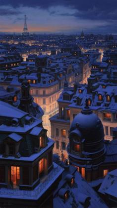 Over The Roofs Of Paris by Evgeny Lushpin ( lushpin.com/ )