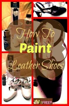 How To Paint Leather Shoes - also works for a leather purse!