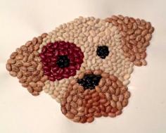 
                    
                        Bean Mosaic Puppy complete with instructions and pattern. More fun crafts at FreeKidsCrafts.com
                    
                