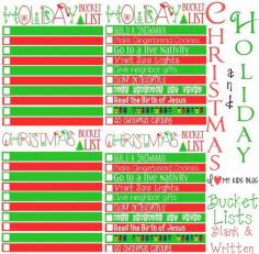 
                    
                        Christmas Bucket List (Blank and Worded) Free printable
                    
                