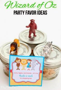 Wizard of Oz party favor ideas - lions, tigers, and bears - from playpartypin.com #ad