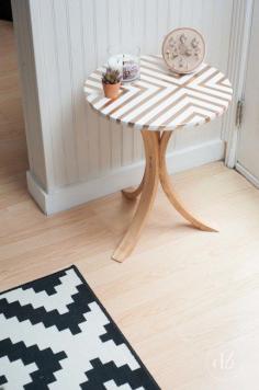 An easy and budget-friendly makeover to an Ikea side table for a trendy and stylish accent piece! | Dwell Beautiful
