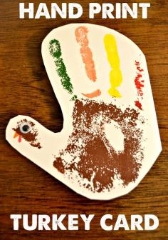 
                    
                        DIY Hand Print Turkey Thanksgiving Card! Super easy and cute idea for your kids to send to the grandparents for Thanksgiving.
                    
                