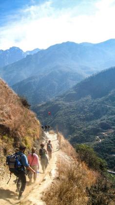 
                    
                        Hiking the magnificent Tiger Leaping Gorge in southwestern China.
                    
                