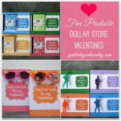 
                    
                        Free Printable Dollar Store Valentines from yesterdayontuesda...
                    
                