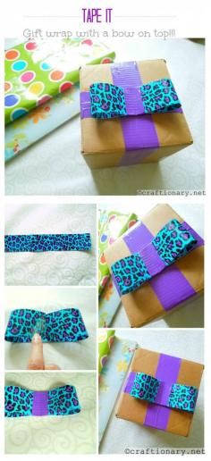 
                    
                        Gift wrapping with decorative duct tape
                    
                