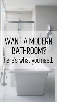 
                    
                        Click here to see what you need for a #modern #bathroom design. #interiordesign #home #decor
                    
                