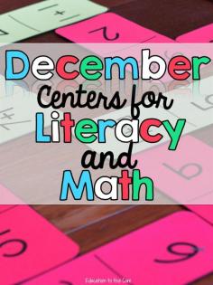 
                    
                        December Centers for Literacy and Math and a FREEBIE!
                    
                