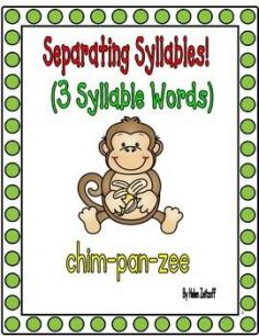 
                    
                        Separating Syllables! (3 Syllable Words) reviews syllabication patterns and aids students to apply these patterns to divide 3 syllable words. Practice and step by step methods enable students to break apart 3 syllable words for easy decoding.   Includes:  Review of patterns  Practice and application  Completing sentences  Word lists   3 Syllable Puzzle pieces to unscramble
                    
                