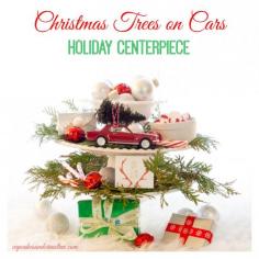 
                    
                        Christmas Trees on Cars Holiday Centerpiece from cupcakesandcrinol...
                    
                