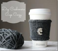 
                    
                        DIY Knitted Cashmere Cup Cozy - great handmade gift idea!
                    
                