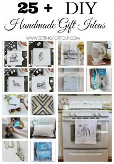 
                    
                        25 Plus DIY Handmade Gift Ideas that are fun to make and give for special occasions and holidays! www.settingforfou...
                    
                