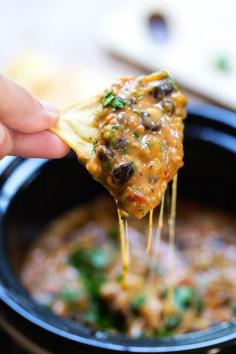 
                    
                        Cheesy Chili Dip - this version of the game-day favorite is MADE FROM SCRATCH! No processed cheese or canned chili - just fresh, flavorful ingredients. 250 calories. | pinchofyum.com #chili #dip #gameday #appetizer
                    
                
