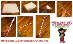 
                    
                        Paper Candy Cane Tutorial . . . Perfect NO PREP craft for the week before the holiday break.
                    
                