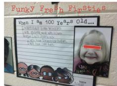 
                    
                        My Really Old Firsties... using the Aging App to take pics of your kiddos ... then pair it with their writing for the best hallway display EVER!!!  Perfect for the 100th day!
                    
                