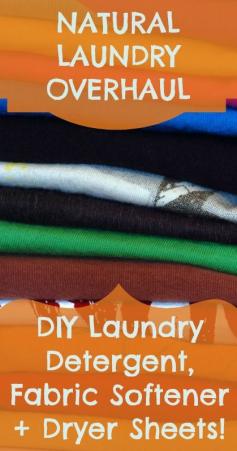 
                    
                        Natural Laundry Overhaul: DIY Laundry Detergent, Fabric Softener, and Dryer Sheets
                    
                