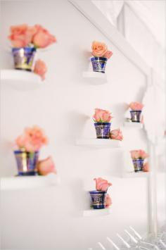 
                    
                        mini bud vase | shelves behind the bar | wedding decor | pink and navy wedding | #weddingchicks
                    
                