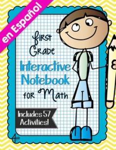 
                    
                        Spanish First Grade Math Interactive Notebook Bundle- 57 activities for young minds perfect for the bilingual classroom!
                    
                