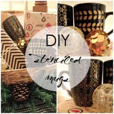 
                    
                        Looking for an easy but gorgeous gift? DIY Gold Stenciled Mugs are perfect!
                    
                