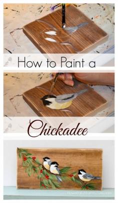 
                    
                        Learn How to Paint a Chickadee, FlowerPatchFarmho...
                    
                