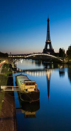 
                    
                        River Seine, Eiffel Tower ~ Paris, France.
                    
                