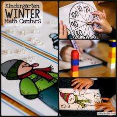 
                    
                        Kindergarten Winter Math Centers-- love that these let students explore the concepts that they are learning about!
                    
                