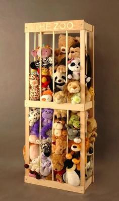 
                    
                        Storage Solutions All Around the House • Great Ideas and Tutorials! Including this cute idea for keeping those stuffed animals contained.
                    
                