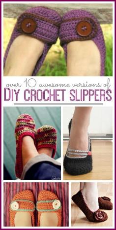 
                    
                        tons of diy crochet slippers FREE patterns - I love all of these, check them out!
                    
                