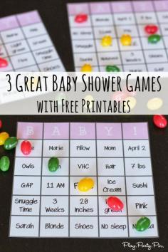
                    
                        My favorite baby shower games with free printable game cards from playpartypin.com
                    
                