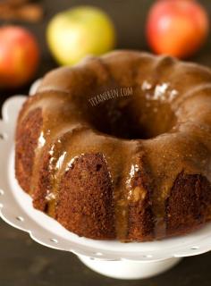 
                    
                        Apple Butter Cake with Maple Cinnamon Glaze (grain free, gluten free, dairy free)
                    
                