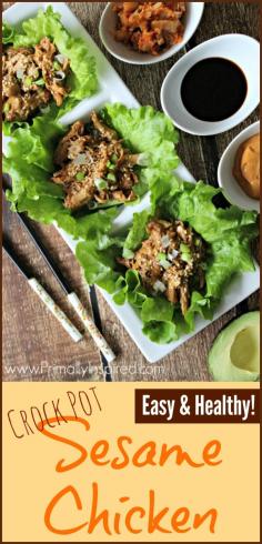 
                    
                        My whole family loves this! Crockpot Sesame Chicken Recipe (Paleo) from Primally Inspired
                    
                