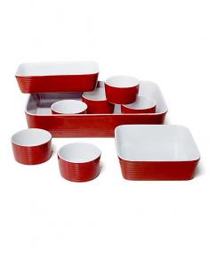 
                    
                        Euro Ceramica Red Jana Nine-Piece Baking Set | zulily
                    
                