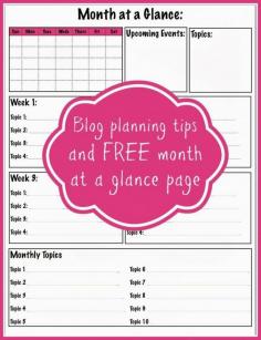 
                    
                        Free printable month at a glance blog planner page to help get organized for 2014 #blog #planner #freeprintable
                    
                