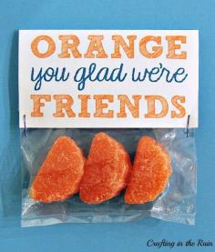 
                    
                        "Orange You Glad" Valentines | Crafting in the Rain Great for Valentine's Day or any time! Pinned over 5.000 times...
                    
                